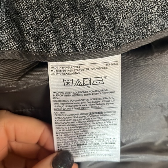 Banana Republic Viscose Wide Leg Soft Grey Trouser Pant - Picture 7 of 7